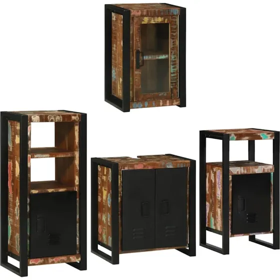 vidaXL Badevrelsesmbelst 4 stk - flerfarvet massivt genbrugstr