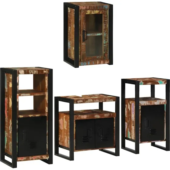 vidaXL Badevrelsesmbelst 4 dele  flerfarvet genvundet tr