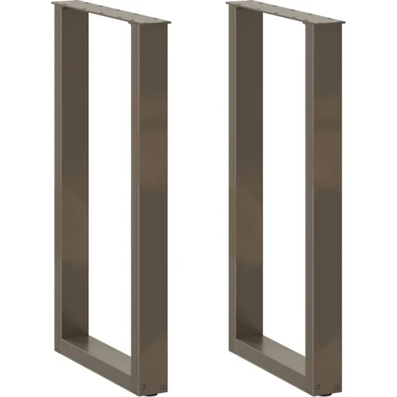 vidaXL U-formet barbordsben 2 stk naturstl 50x(9091) cm