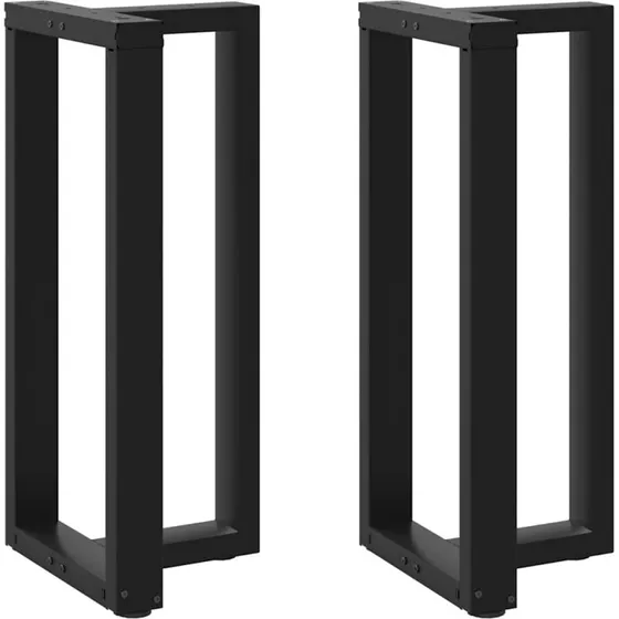 vidaXL T-formede barbordsben 2 stk. sort 50x35x(90-91) cm