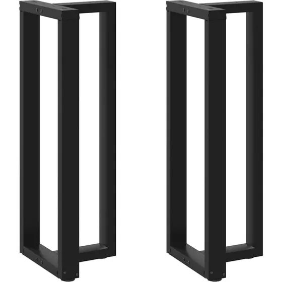 vidaXL T-formede barbordsben 2 stk. sort 50x35x(110-111) cm