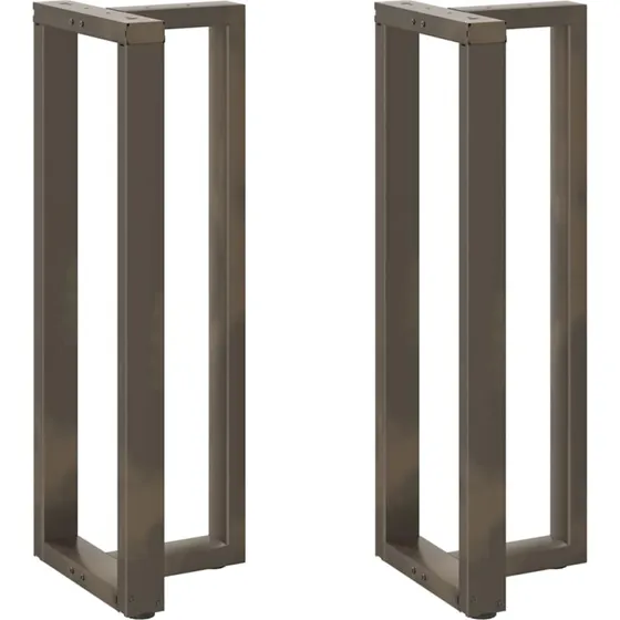 vidaXL T-formede barbordsben 2 stk. sort 50x35x(110-111) cm