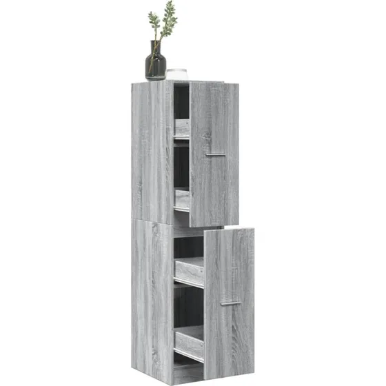 vidaXL apotekerskab 30x41x144,5 cm konstrueret tr gr Sonoma-eg