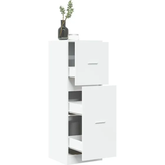 vidaXL Apotekerskab 40x41x118 cm konstrueret træ hvid