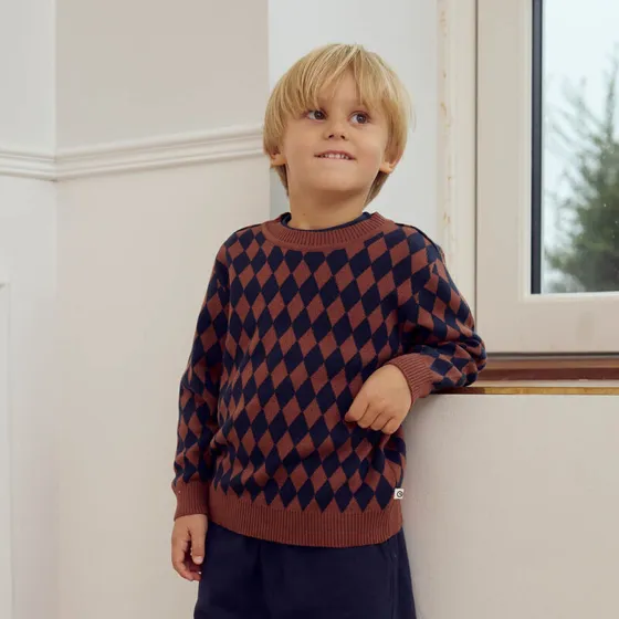 Müsli Harlequin Striktrøje - Root