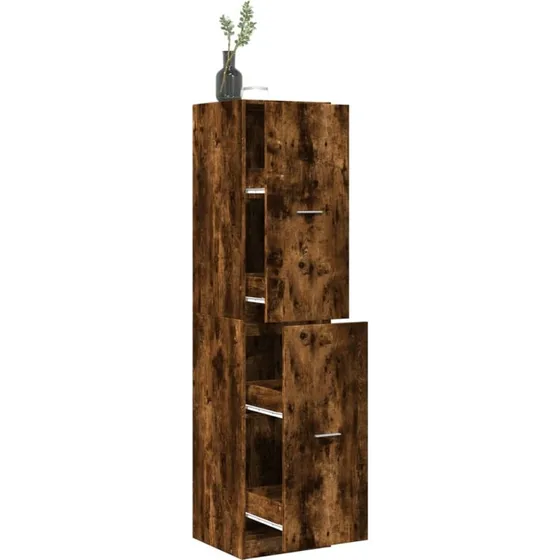vidaXL apotekerskab 40×41×174,5 cm konstrueret træ, røget egetræ