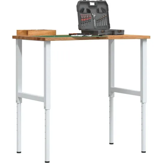 vidaXL arbejdsbnk 100x60 cm hjdejusterbar 71,598 cm i egetr