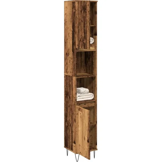 vidaXL badevrelsesskab 30x30x190 cm gammelt trlook