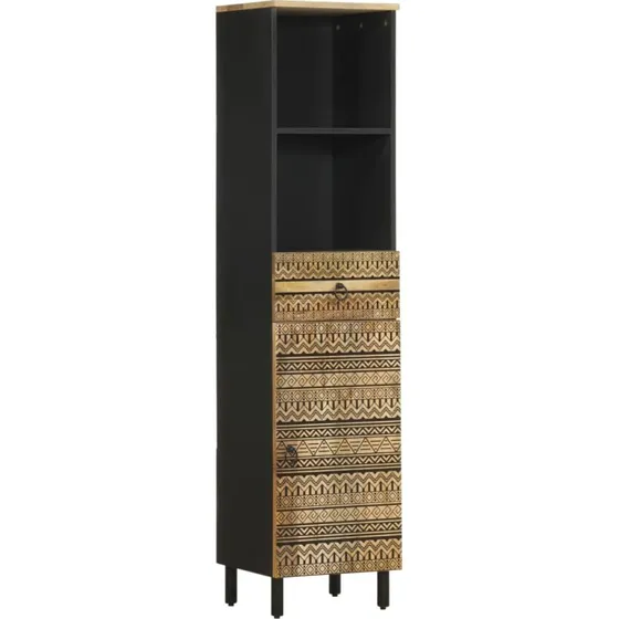 vidaXL badevrelsesskab 38x33,5x160 cm massivt mangotr