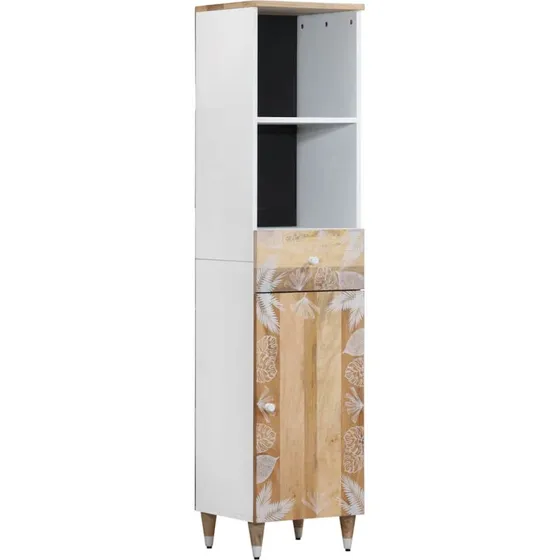 vidaXL badevrelsesskab 38x33,5x160 cm massivt mangotr