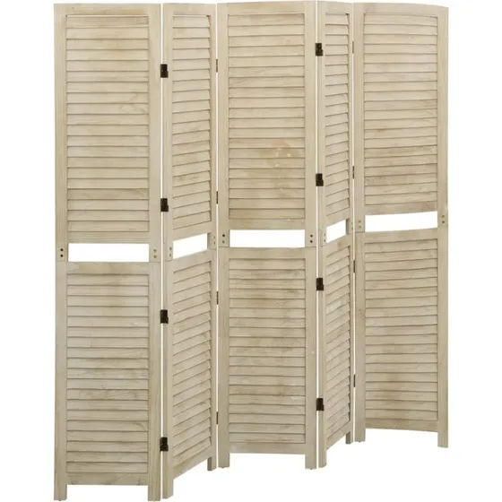 vidaXL 5-panel rumdeler 175x165 cm i massivt kejsertr