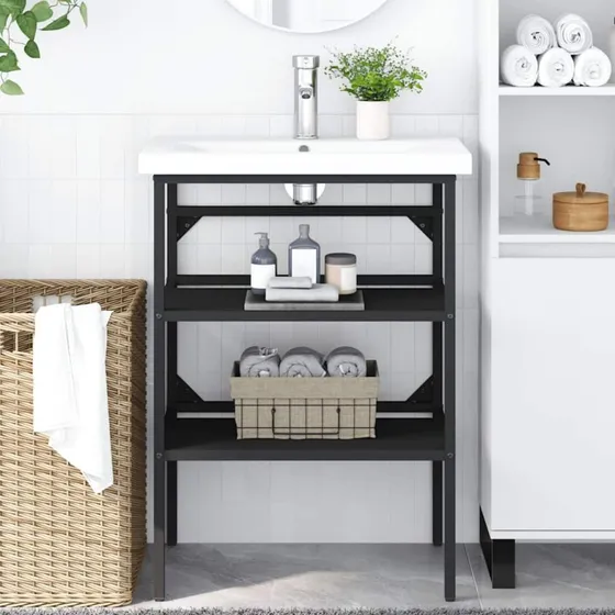 vidaXL hndvaskestel 59x38x83 cm jern sort