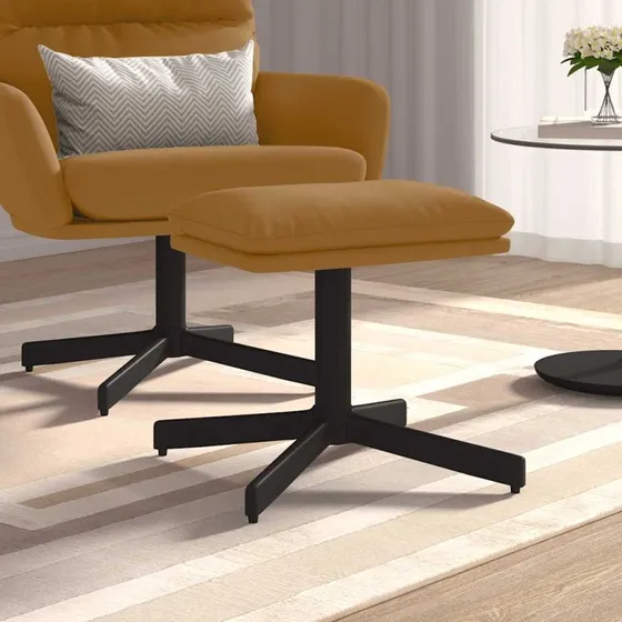 vidaXL fodskammel 60x60x36 cm fløjl brun