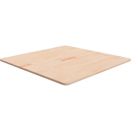 vidaXL bordplade i massivt egetr 80x80x1,5 cm ubehandlet