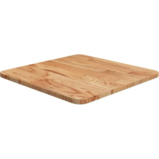 vidaXL bordplade i massivt eg 40×40×1,5 cm lysebrun