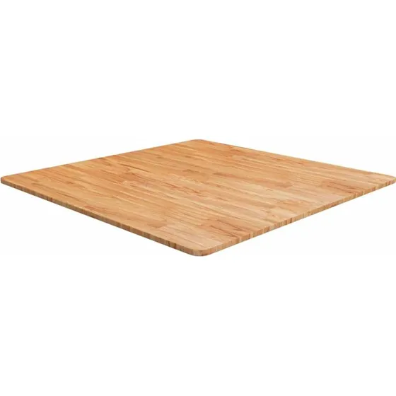 vidaXL Firkantet bordplade 90x90x1,5 cm, massivt eg lysebrun