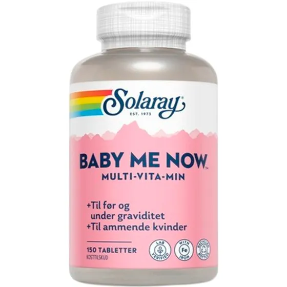 Solaray Baby-Me-Now multivitamin 150 tabletter