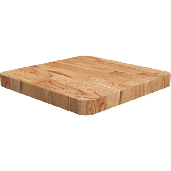 vidaXL bordplade 40x40x4 cm behandlet massivt eg lysebrun