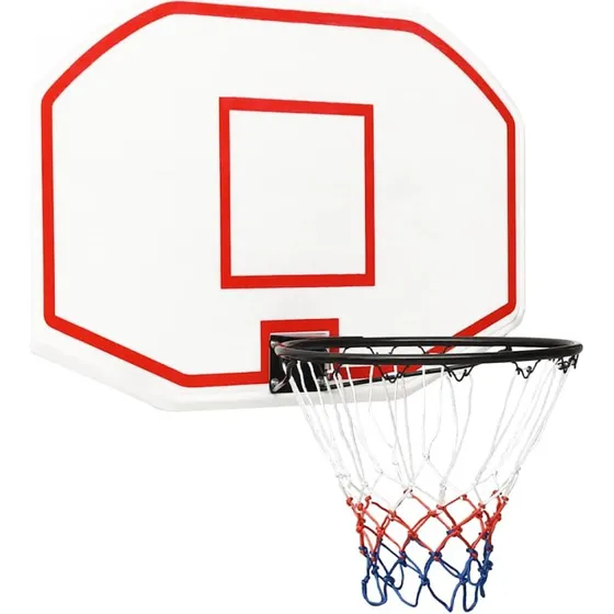 vidaXL basketballkurv med plade 109x71x3 cm polyethylen hvid