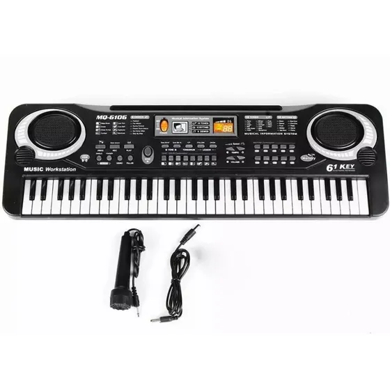 BørneKeyboard 61 tangenter - Elektronisk keyboard m. mikrofon