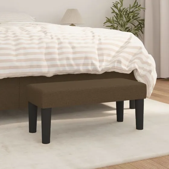 vidaXL bænk stof 70x30x30 cm mørkebrun