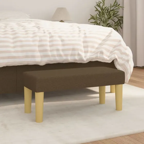 vidaXL bænk stof 70x30x30 cm mørkebrun