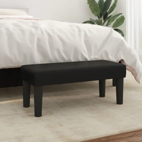 vidaXL bænk 70x30x30 cm kunstlæder sort