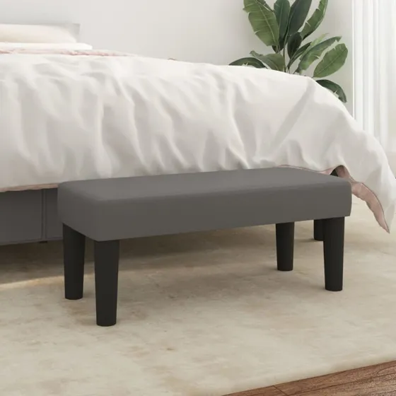 vidaXL bænk 70x30x30 cm kunstlæder grå