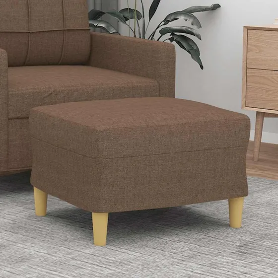 vidaXL fodskammel 60x50x41 cm stof brun