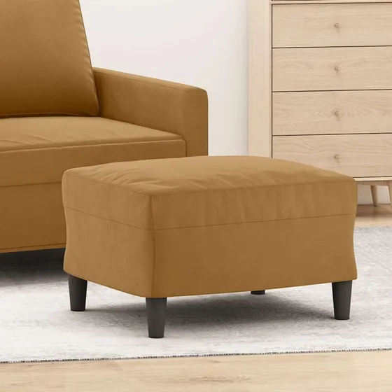 vidaXL fodskammel 60x50x41 cm velour brun