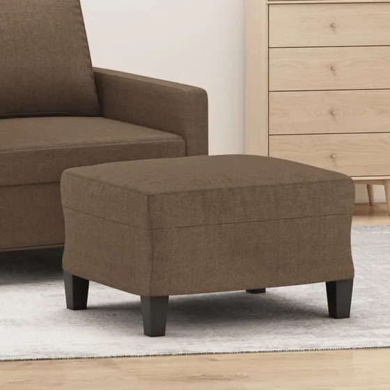 vidaXL fodskammel i brun stof 60x50x41 cm