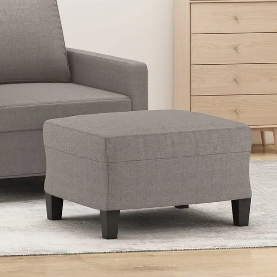 vidaXL fodskammel 60x50x41 cm stof gråbrun