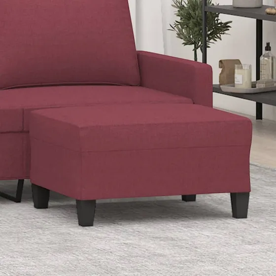 vidaXL fodskammel 70x55x41 cm stof vinrød