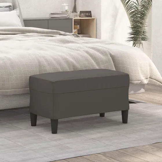 vidaXL bænk 70x35x41 cm kunstlæder grå