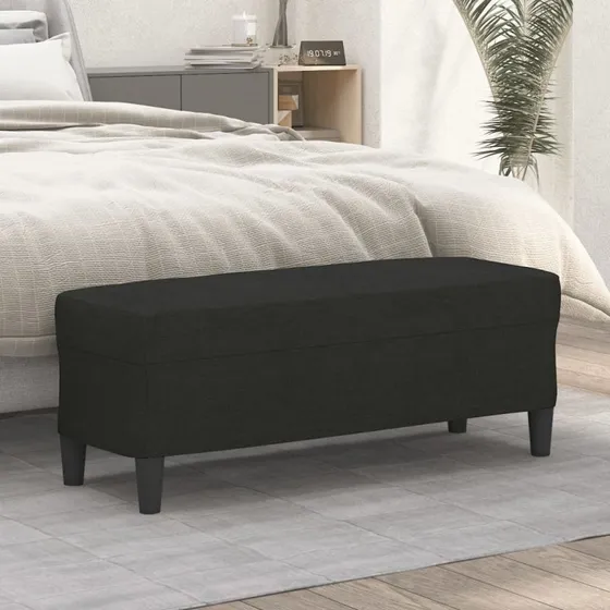 vidaXL bænk 100x35x41 cm stof sort