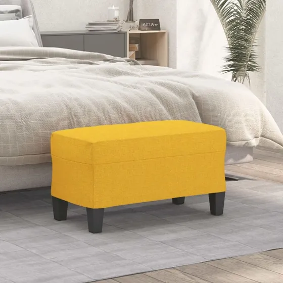 vidaXL bænk 70x35x41 cm stof gul