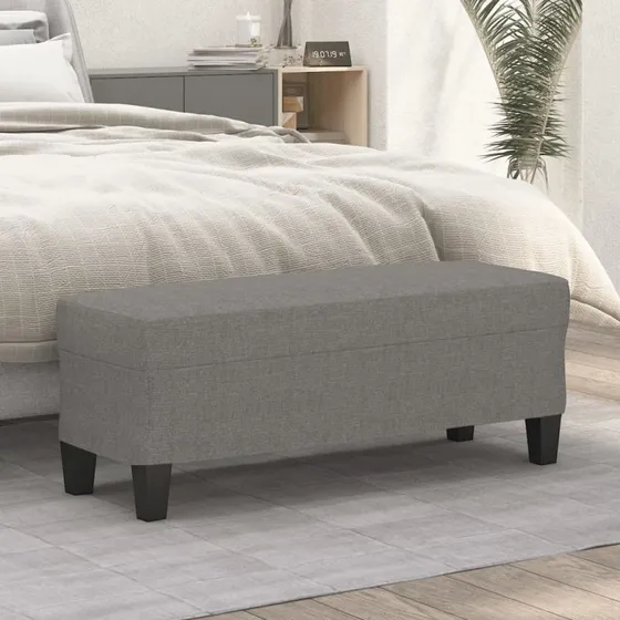 vidaXL bænk 100x35x41 cm stof mørkegrå