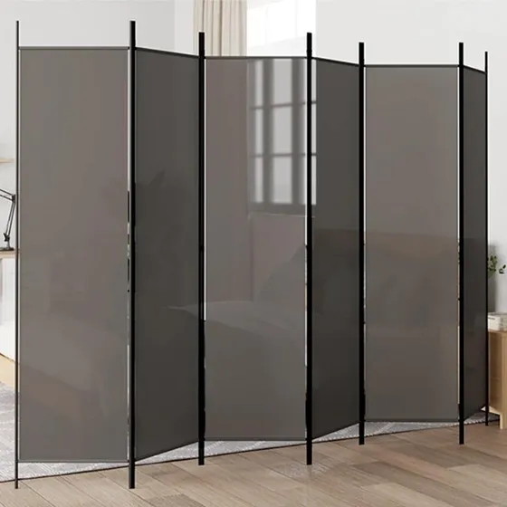 vidaXL 5-panel rumdeler 300x200 cm stof antracitgrå