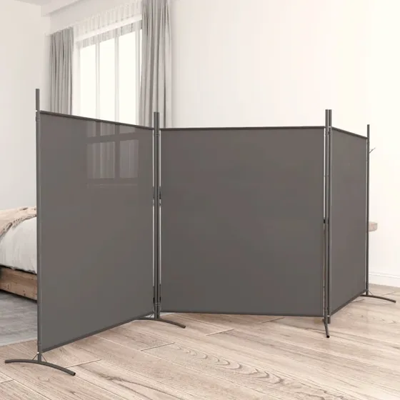 vidaXL 3-panel rumdeler 525x180 cm stof antracitgr