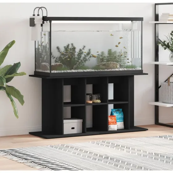 vidaXL akvariebord 120x40x60 cm konstrueret tr, sort