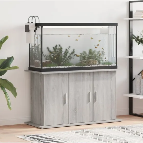 vidaXL akvariebord 101x41x58 cm gr Sonoma-eg