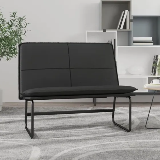 vidaXL bænk 100x75x76 cm kunstlæder sort