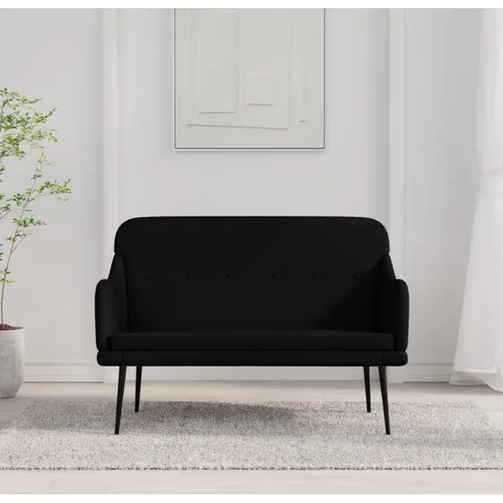vidaXL bænk 110x76x80 cm stof sort