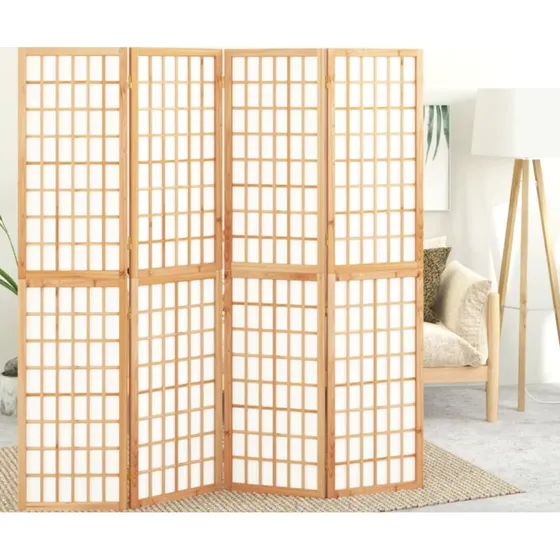vidaXL 4-panel rumdeler 160x170 cm foldbar, japansk shoji