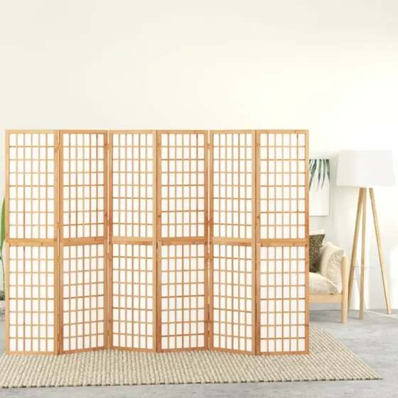vidaXL 6-panel rumdeler 240x170 cm foldbar - japansk stil