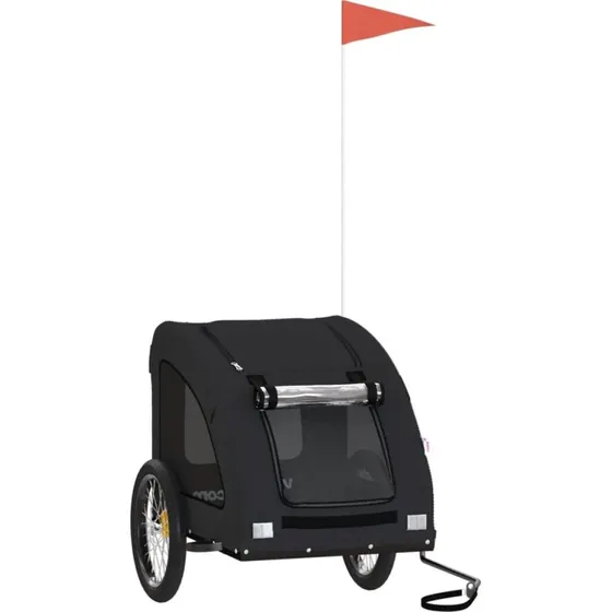 vidaXL cykeltrailer til kledyr, oxfordstof og jern, sort