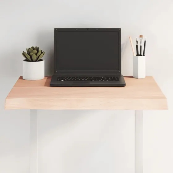 vidaXL bordplade massivt egetr 60x50x24 cm, naturlig kant