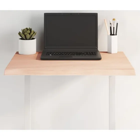 vidaXL bordplade 60x60x2 cm naturlig kant ubehandlet massiv egetr