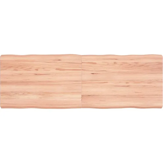 vidaXL bordplade egetr 120x40x(26) cm naturlig kant lysebrun