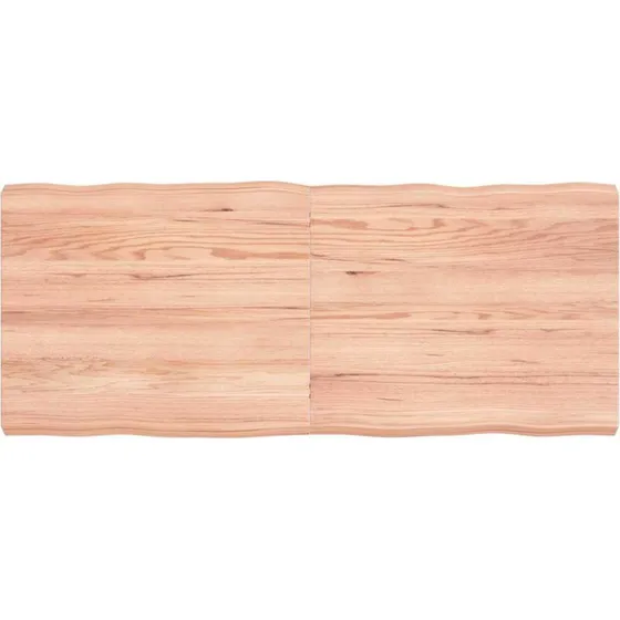 vidaXL bordplade egetr 120x50x(26) cm naturlig kant lysebrun